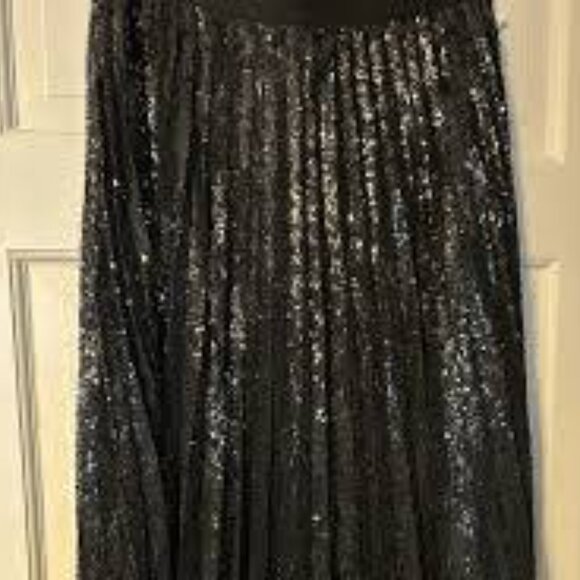 VERA SWANG SIMPLY SEQUIN PLEATED SKIRT - Picture 3 of 3